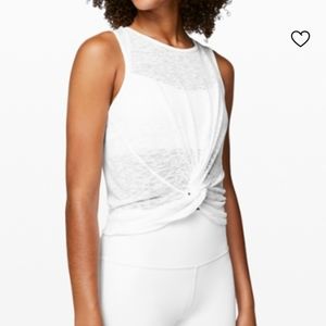 Lululemon Breeze Through Twist Tank, Sheer White